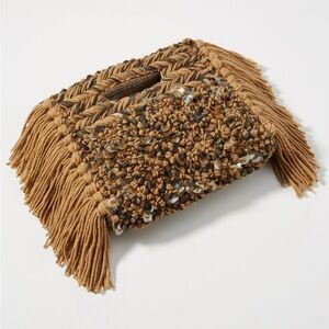 NWT Anthropologie Milo Embellished Clutch